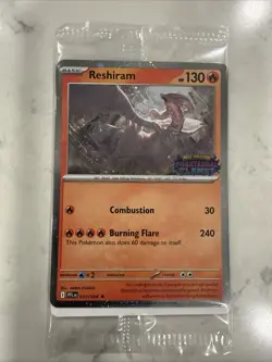 Pokemon Reshiram 017/094 Phantasmal Flames - Barnes & Noble Promo Stamped Sealed - Image 1