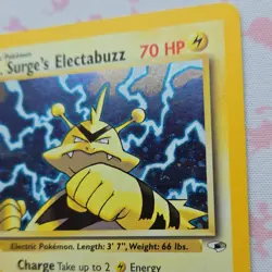 Pokemon TCG Lt. Surge's Electabuzz Gym Heroes 1st Edition Holo Rare 6/132 70HP - Image 2
