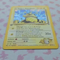 Pokemon TCG Lt. Surge's Electabuzz Gym Heroes 1st Edition Holo Rare 6/132 70HP - Image 5
