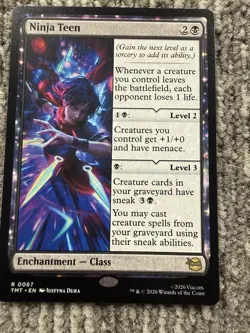 Magic The Gathering MTG Ninja Teen TMT Rare Black Enchantment Class 0067 2026 - Image 1