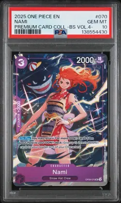 2025 ONE PIECE PREMIUM CARD COLLECTION BEST SELECTION VOL.4 #070 NAMI PSA 10 - Image 1