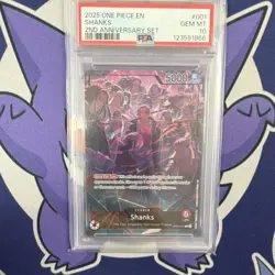 Bandai Shanks Leader Promo Foil OP09-001 One Piece Promo Cards PSA 10 - Image 1