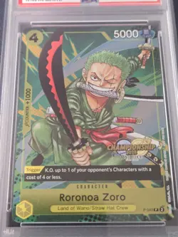 Roronoa Zoro One Piece Championship Event Pack Stamped Promo - PSA 10 - Image 2