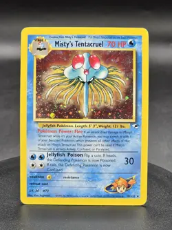 Pokemon TCG Misty's Tentacruel 10/132 (Swirl) Gyme Heroes Unlimited Holo Card - Image 1
