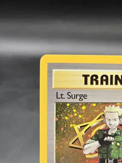 Pokemon TCG Lt. Surge 17/132 (Swirl) Trainer Gym Heroes Unlimited Holo Rare Card - Image 2
