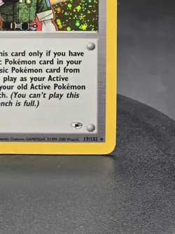 Pokemon TCG Lt. Surge 17/132 (Swirl) Trainer Gym Heroes Unlimited Holo Rare Card - Image 5