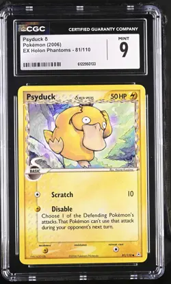 CGC 9 MINT Psyduck 2006 EX Holon Phantoms 81/110 Pokemon Card - Image 1