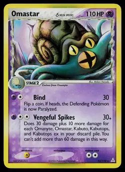 Pokemon Card - Omastar Holon Phantoms 13/110 Holo Rare - Image 1