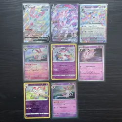 Pokemon bundle. Sylveon Bundle 8x cards. Sylveon v 183/203 sylveon vmax - Image 1