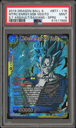 2019 DRAGON BALL SUPER CARD GAME SERIES 7 #BT7-118 METEORIC SSB VEGITO PSA 9 - Image 1