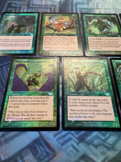 Foil Elves- Birchlore Rangers EX+ Wirewood Channeler HP Quirion Elves Old Border - Image 4