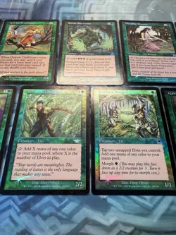 Foil Elves- Birchlore Rangers EX+ Wirewood Channeler HP Quirion Elves Old Border - Image 5