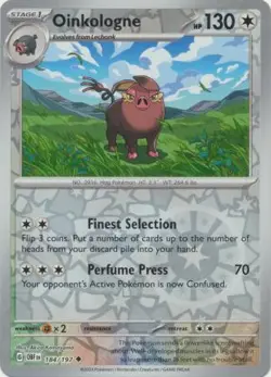Oinkologne 184/197 Reverse Holo | Obsidian Flames | Pokemon Card - Image 1