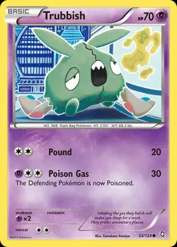 Trubbish 53/124 Common | Dragons Exalted | Pokemon Card - Image 1