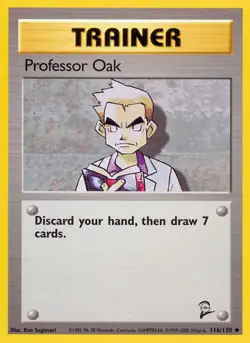 Professor Oak 116/130 Uncommon | Base Set 2 | Pokemon Card - Image 1