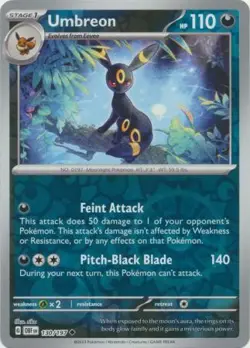 Umbreon 130/197 Reverse Holo | Obsidian Flames | Pokemon Card - Image 1