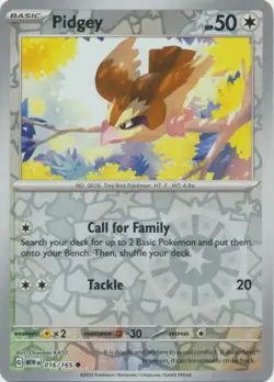Pidgey 16/165 Reverse Holo | 151 | Pokemon Card - Image 1