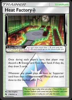 Heat Factory 178/214 Rare Prism Star | Lost Thunder | Pokemon Card - Image 1