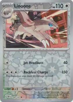 Linoone 168/197 Reverse Holo | Obsidian Flames | Pokemon Card - Image 1