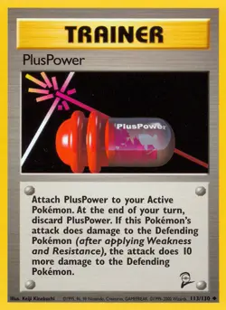 PlusPower 113/130 Uncommon | Base Set 2 | Pokemon Card - Image 1