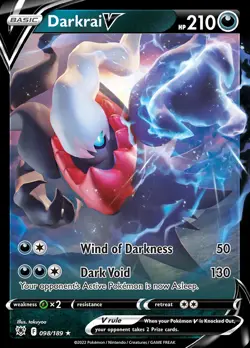 Darkrai V 98/189 Rare Holo V | Astral Radiance | Pokemon Card - Image 1