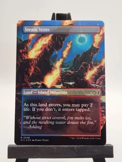 Foil Steam Vents Land (1 Borderless 0348, 1 R 0267) MTG Lorwyn Eclipsed WOTC - Image 1