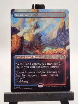 Foil Steam Vents Land (1 Borderless 0348, 1 R 0267) MTG Lorwyn Eclipsed WOTC - Image 2
