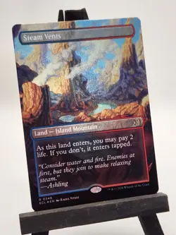 Foil Steam Vents Land (1 Borderless 0348, 1 R 0267) MTG Lorwyn Eclipsed WOTC - Image 3