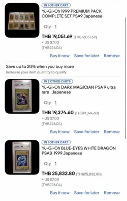 Yu-Gi-Oh BLUE-EYES PSA8 、Darkmagicianpsa9、Premium pack set Japanese - Image 1