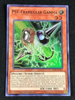 YUGIOH PSY-FRAMEGEAR GAMMA EXFO-ENSE3 SUPER NM - Image 1