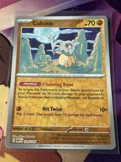 Cubone - 104/165 - Reverse Holo - 151 - Pokemon Card - NM/M - Image 1