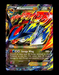 2016 Pokemon MEGA SALAMENCE EX Black Star Promo HOLO Foil Rare XY Set Card XY171 - Image 1