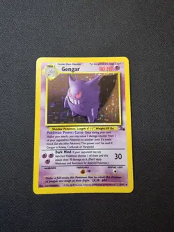 Pokemon Gengar TCG Fossil Holo Card 5/62 Unlimited Holo Rare - Image 1