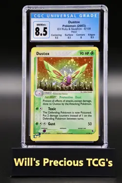 CGC 8.5 Dustox 6/109 EX Ruby & Sapphire 2003 Holo Pokemon Card E Series NM/Mint - Image 1