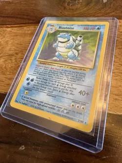 Original Pokemon Blastoise Card - Holo Base Set - Rare - USA Release - 2/102 - Image 2