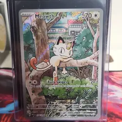 Pokemon Meowth Illustration Rare Holo 106/094 Me02: Phantasmal Flames Basic Card - Image 1
