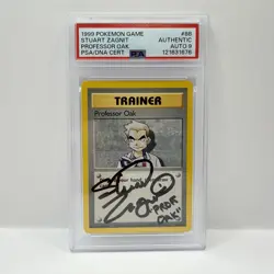 Stuart Zagnit Signed - Professor Oak - Base Set 88/102 Pokemon Card - PSA 8 - Image 1