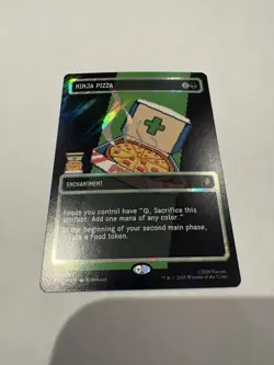 Magic Gathering Teenage Mutant Ninja Turtles Ninja Pizza Surge Foil Borderless - Image 1