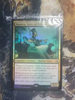 PRE RELEASE Hapatra, Vizier of Poisons FOIL MTG NM (Sealed) - Image 1