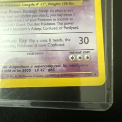 Pokemon TCG Alakazam Base Set 1/102 Holo 1999-2000 Wizards Base Set Copyright... - Image 4