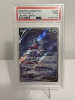 Pokemon TCG Suicune v Crown Zenith: Galarian Gallery Ultra Rare GG38/GG70 PSA 9 - Image 1