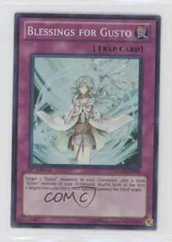 SR - Blessings for Gusto 1st Ed. YuGiOh Hidden Arsenal 5: Steelswarm Invasion - Image 1