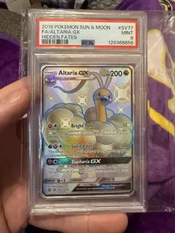 FA/ ALTARIA GX 2019 POKEMON SUN & MOON HIDDEN FATES SV77/SV94 PSA 9 - Image 1