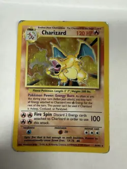 Pokemon Charizard 120 HP Holo Rare Base Set 4/102 Wizards 1999 English - Image 2