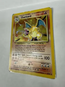 Pokemon Charizard 120 HP Holo Rare Base Set 4/102 Wizards 1999 English - Image 4