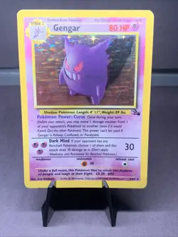 Pokemon TCG Gengar 5/62 Holo Rare Fossil Set 1999 VTG WOTC LP/MP - Image 1