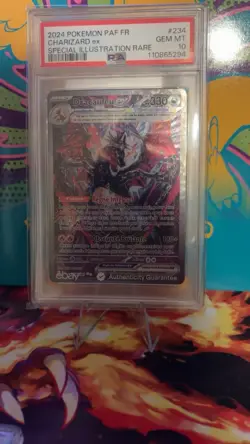 Pokemon Charizard ex PAF FR Special Illustration Rare Holo PSA 10 #234 French - Image 1