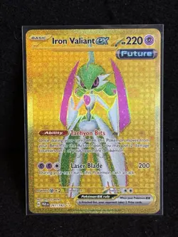 Pokemon TCG - S&V - Paradox Rift - Iron Valiant EX - 261/182 - Gold Hyper Rare - Image 1