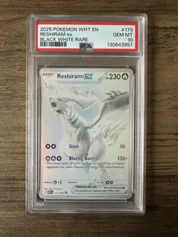 Pokemon Reshiram EX 173/086 White Flare PSA GEM MT 10 - Image 1