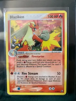 Blaziken 3/109 Ruby and Sapphire Holo Pokemon TCG Holo Rare - Image 1